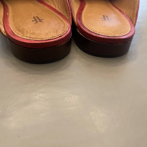 Frye Terri Gore Red Clay leather mules - Picture 5 of 12